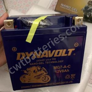 China Dynavolt MG7-A-C Nano Gel Battery Motorbike Battery Replacement 12V 8Ah factory