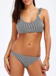 Black striped bikini