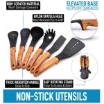 Non Stick Nylon Cooking Utensil Set Odorless Pigmentfree Heat Resistant