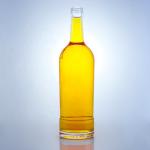 GLASS Collar Round Shaped Empty Glass Bottles 750ml for Tequila Brandy Rum Gin