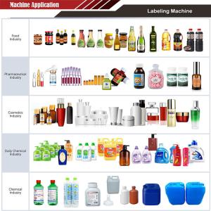 AC 3Phase 0.07mm Bottle Sticker Labelling Machine Hot Melt Glue Labeler