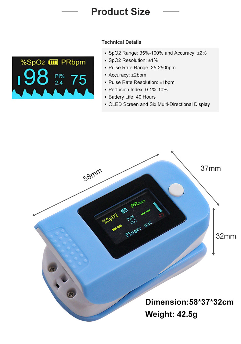 Fingertip Housing ABS Oxygen Pulse Oximeter Plastic Molding