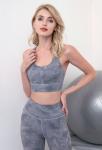 Body Fit Smoky Gray Double Layer Sports Bra / Full Figure Sports Bra 210g
