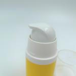White Yellow 50ml 80ml 100ml Airless Pump Bottle Silk Printing