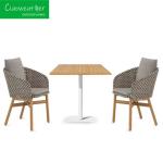 Customized Color Modern Teak Wood Garden Sofa Chair Rattan Wicker Weaving Garden