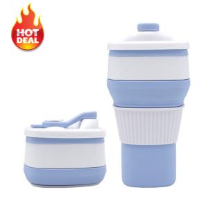 China Sustainable 300ml BPA Free Silicone Coffee Cup Collapsible factory