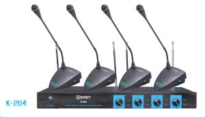 China VHF four channels wireless conference microphone K-204 factory