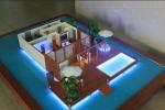 Commercial House Interior 3D Model Machine Cut / Handmade Artwork Small Size