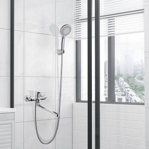 China OEM Surface Plating Bathroom Shower Taps Matte Black Chrome factory