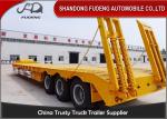 60ton Hydraulic Lowbed Low Deck Tri-axles Low Loader Cargo Semi Truck Trailer