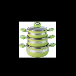 China Bakelite Handle Aluminium Stock Pot With Clear Lid 2.0mm Thickness factory