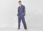 Red Yarn Dyed Check Mens Luxury Sleepwear Anti Wrinkle Eco Friendly S - XXL Size