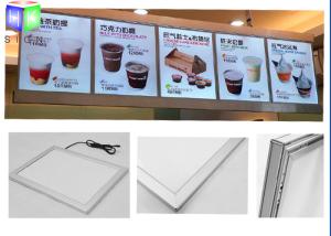 China Extrusion Metal Snap Frame LED Light Box Edge Lit Acrylic Sheet For Menu factory
