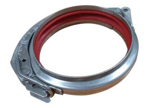 China 150MM Stainless Steel Cinch Clamps Dust Collection Fittings factory