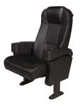 Quiet Design Commercial Theater Seating Black Color ≥1100 Minimum Row Distance