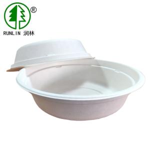 China Eco Hotel Durable Disposable Biodegradable Sugarcane Bagasse Bowls 16OZ factory