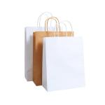 Holographic Paper Bulk Paper Shopping Bags For Snack Packaging Brown Kraft Paper