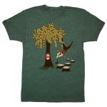 Unisex Custom Screen Printed T Shirts Funny Gaming Woodland Flannel Nature Beard