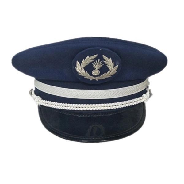 Men Army Officer Hat Military Uniform Hats With Chin Strap Military Peaked