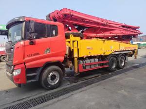China Refurbished 62 Meter Concrete Pump Concrete Pouring Trucks 2021 Year factory