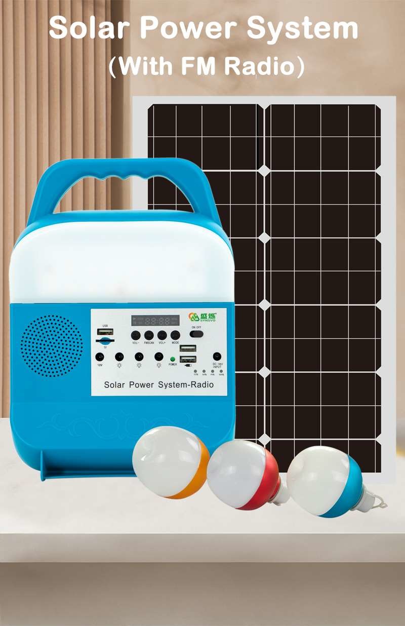 Mini 30W Portable Solar Emergency Lighting System With Light For Small Camping