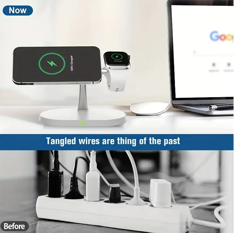 12v 2.5a Magsafe Magnetic Charger Mobile Phone Wireless Charger For Earphones Watch White Black