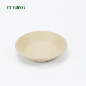 China Varnishing sugarcane bagasse food container Disposable Round shape 175mm factory