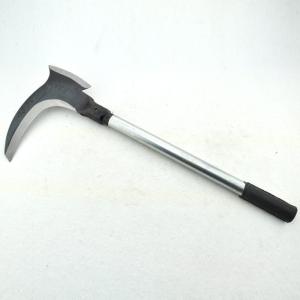 China Double Edged Steel Harvesting Sickle 40cm Antislip Long Handled Brush Hook ODM factory