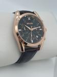 Sleek And Stylish Black Dial Quartz Light Watch Water Resistance Womens Luxury