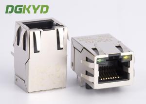 China 25.4mm single port tap up rj45 modular jack 10/100 base-tx telecom connector G/Y factory