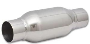 China Polished Bottle Style Universal Exhaust Resonator 2.5Inches Inlet / Outlet factory