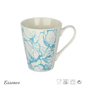 China 300ml Floral Bone China Travel Mug Custom Logo Microwave Safe factory