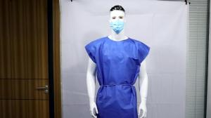 China S&amp;J Disposable Patient Gown Chemotherapy Gowns Material SBPP or 3 layers SMS Sleeveless Hospital Clinic Disposable Uniform factory