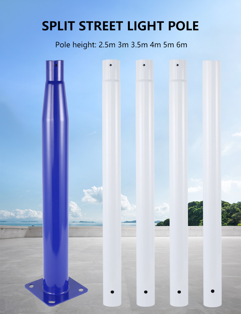 3m 4m 6m 8m Street Light Pole Garden Aluminum Stepped ODM For Outdoor