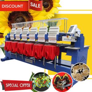 China Like barudan embroidery machine HO1506H 400*450mm 15 needles china best 6 head embroidery machine for cap t-shirt flat factory