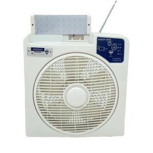 China Household Indoor Box Fan 12V Solar Rechargeable 1200rpm Rotate Speed factory