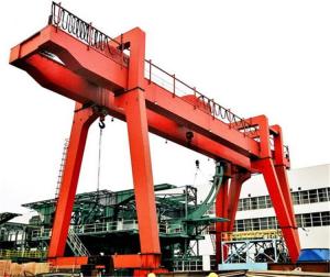China 15t working duty A8 Double Girder Goliath Crane Rail Mounted factory