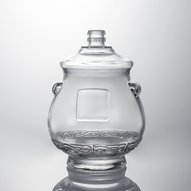 Industrial Liquor Screw Top Glass Bottle for Whisky Vodka Rum