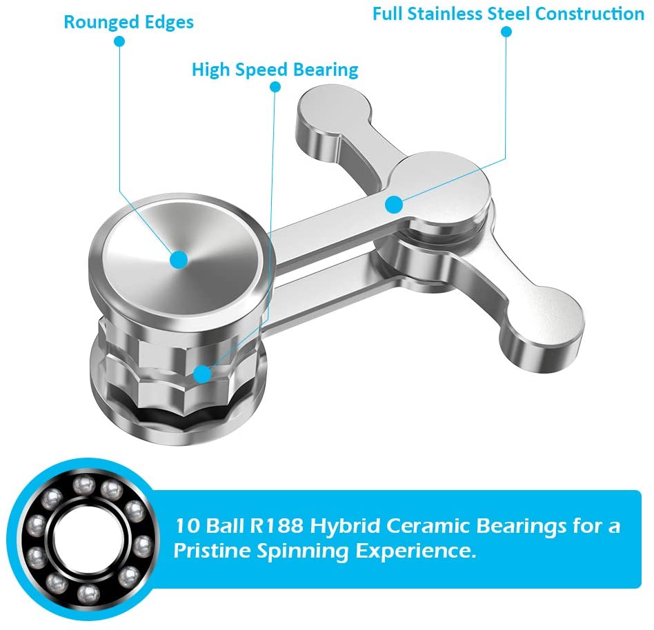 Metal Hand Toy Sensory Fidget Spinners for Adults and Kids Cool Gadgets Birthday Gifts