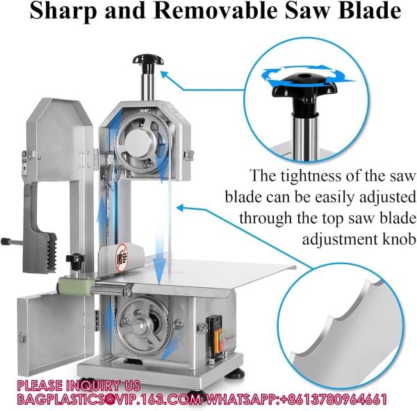 Electric Meat Bone Saw 750W Band Saw Commercial Meat Saw For Butcher Cutting