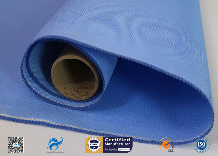 Double Sides Blue Silicone Coated Fiberglass Cloth Temperature 260℃