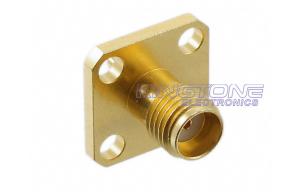China Gold SMA Male Female Coaxial Connector Bulkhead Crimp With Reverse Polarity Plug factory