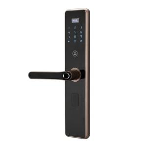 China Keyless Swipe Card Fingerprint 70mm Smart Electronic Lock 8 AA batteries factory