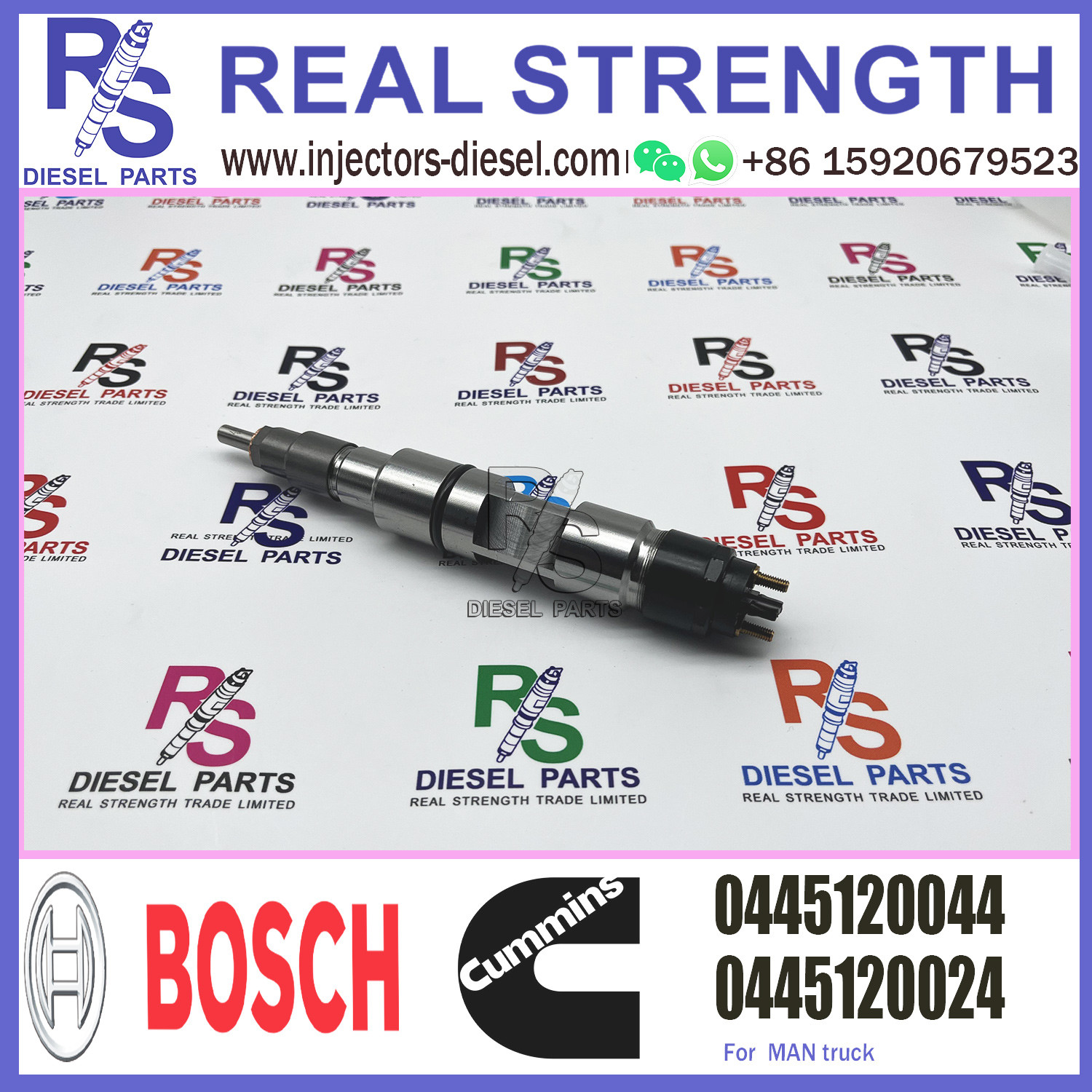 Common Rail BOSCH Diesel Injector 0445120044 For MAN Truck TGA-24-480