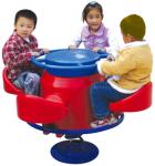double people seat kids rocking horse plastic rider with spring