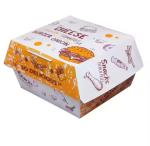 Wholesale Customized Disposable Food Grade Cardboard Burger Boxes for Fast Food