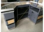 6 Feet Long Supermarket Checkout Counter , Wood And Steel Clothing Shop Cashier