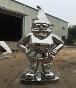 China Santan Clause Stainless Steel Sculpture , Customized Outdoor Modern Sculptures factory