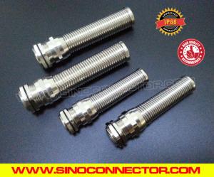 China Brass Copper IP68 Cable Glands Metric M12-M30 (Spiral Type) with Anti-twist Protection factory