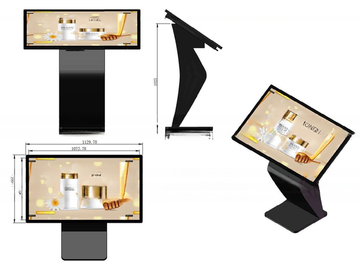 50" 49" inch TFT LED alone stand interactive self-service terminal PC kiosk